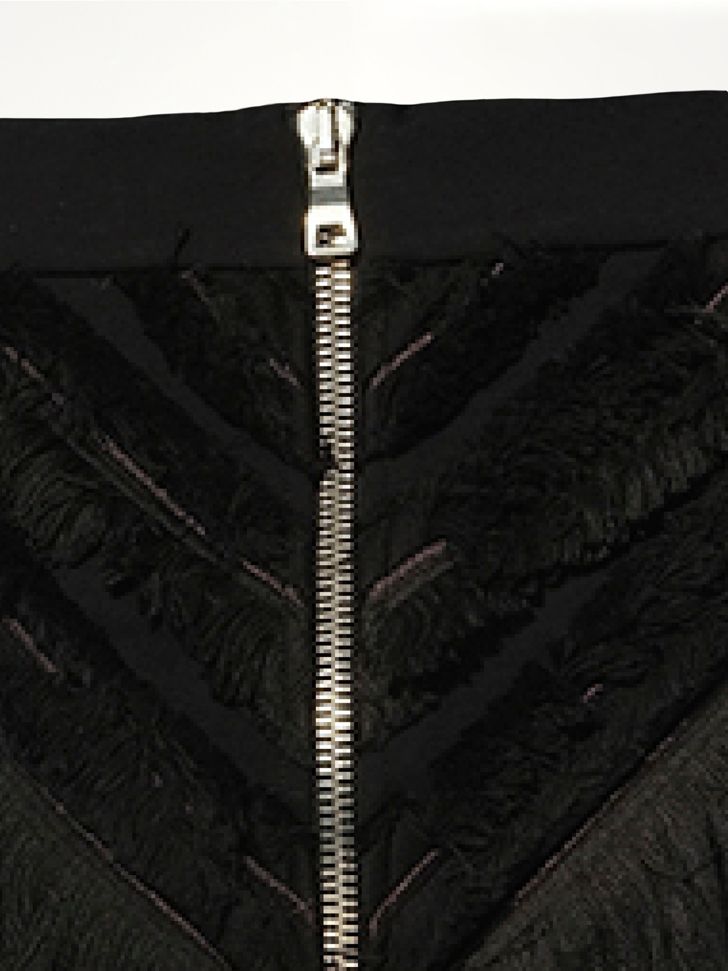 BALMAIN Chevron Fringed Mini Skirts (Black)