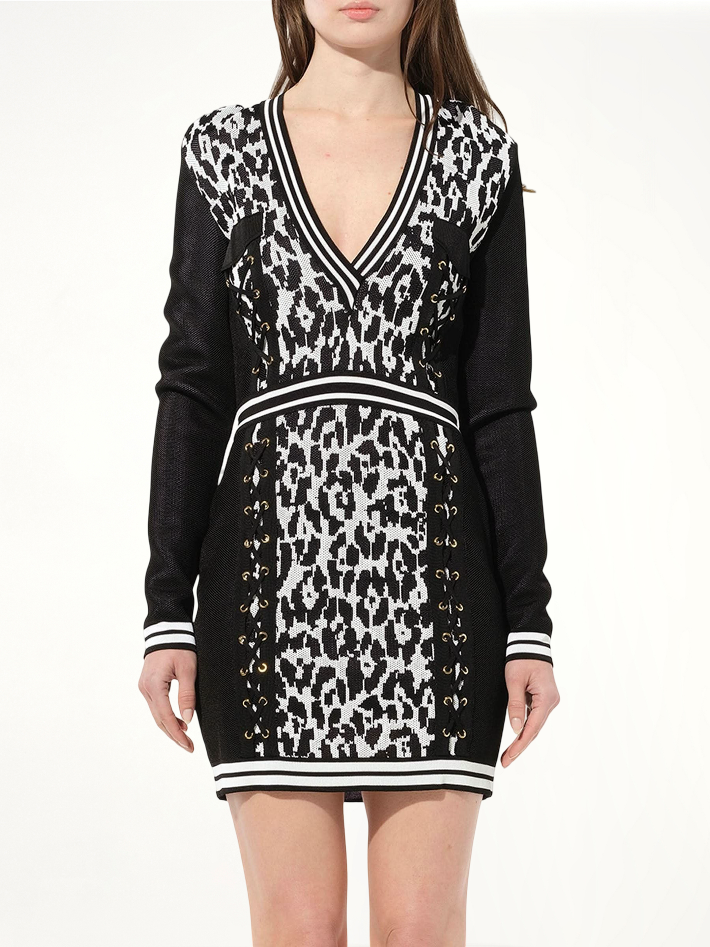 Image of Dresses. Product name - Knit Dress in Black colour by brand - BALMAIN