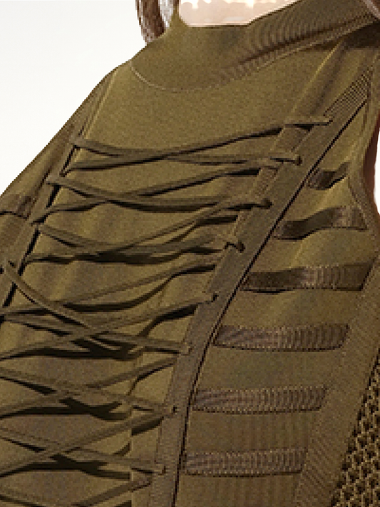 BALMAIN Lace Dress (Green)