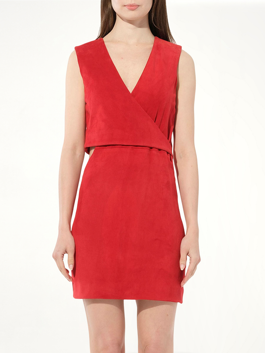 Image of Dresses. Productname: BALMAIN Leather Dress in RED colour by brand - BALMAIN