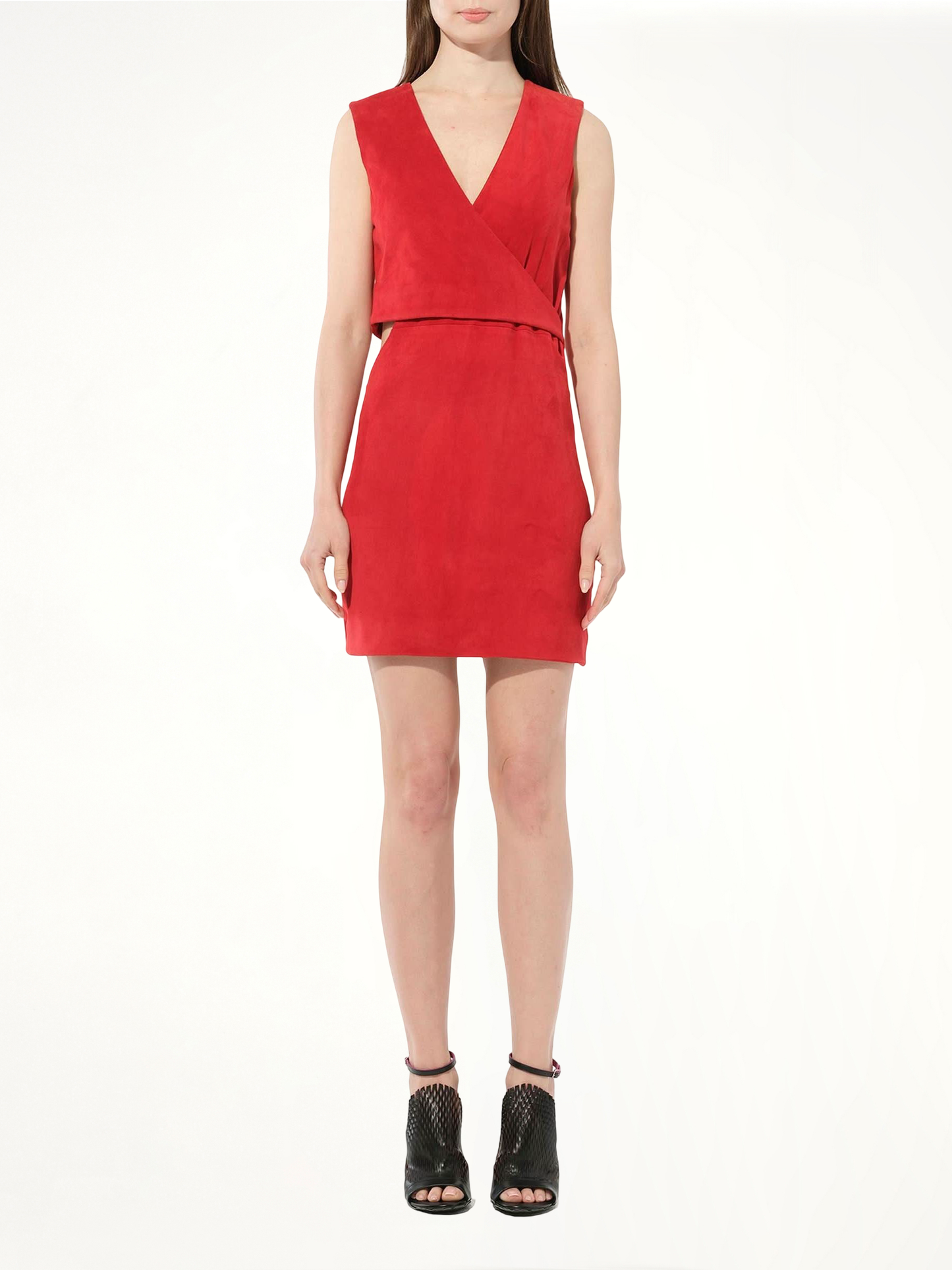 BALMAIN Leather Dress (Red)