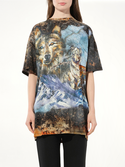 Image of a model wearing Tops. Productname: BALMAIN T-Shirt in GREY colour by brand - BALMAIN