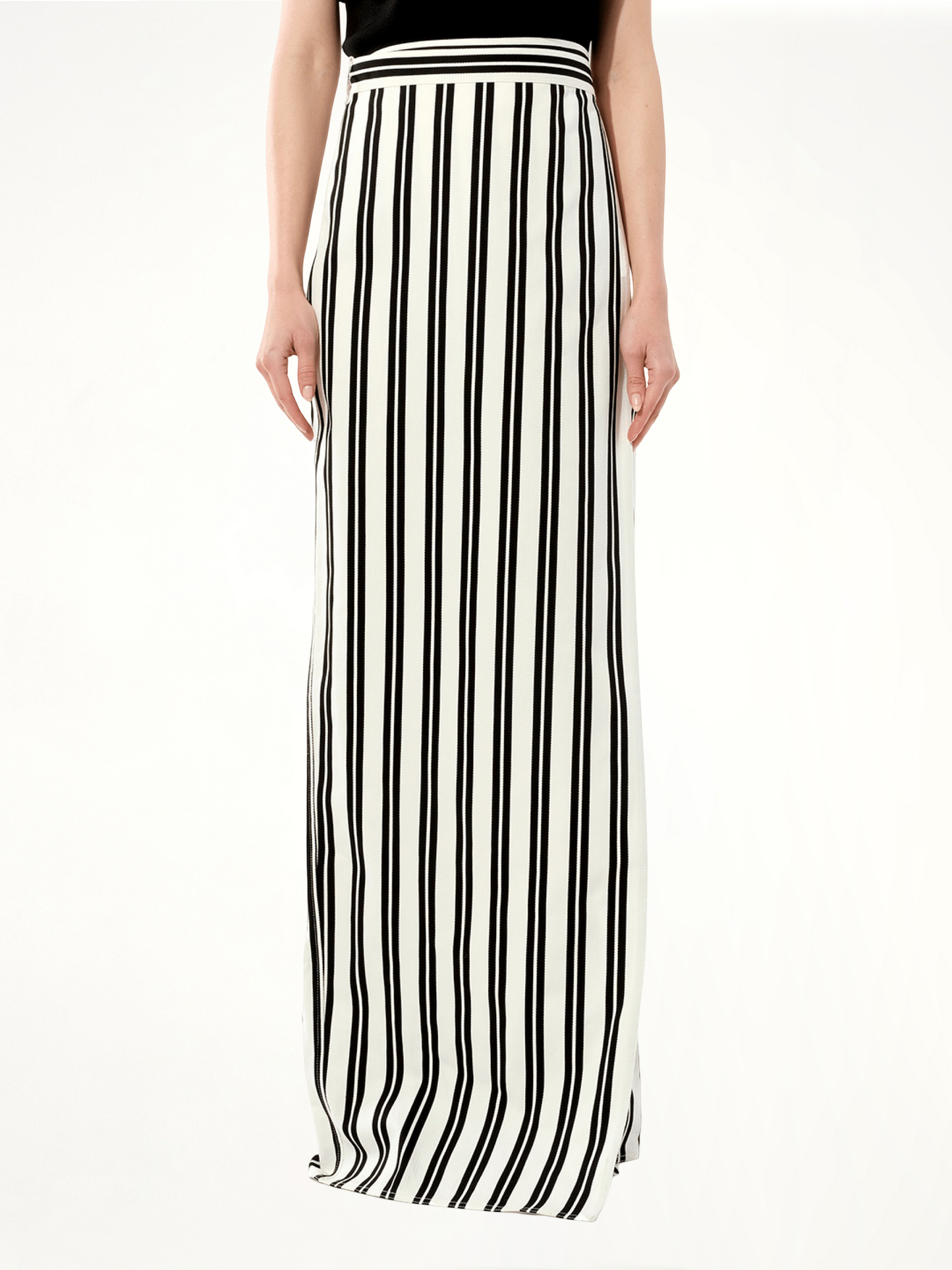 Image of a model wearing Skirts. Productname: BALENCIAGA Chilie Skirt in BLACK colour by brand - BALENCIAGA
