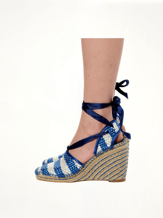 Image of Footwear. Productname: BALENCIAGA Lea Espadrille in BLUE colour by brand - BALENCIAGA