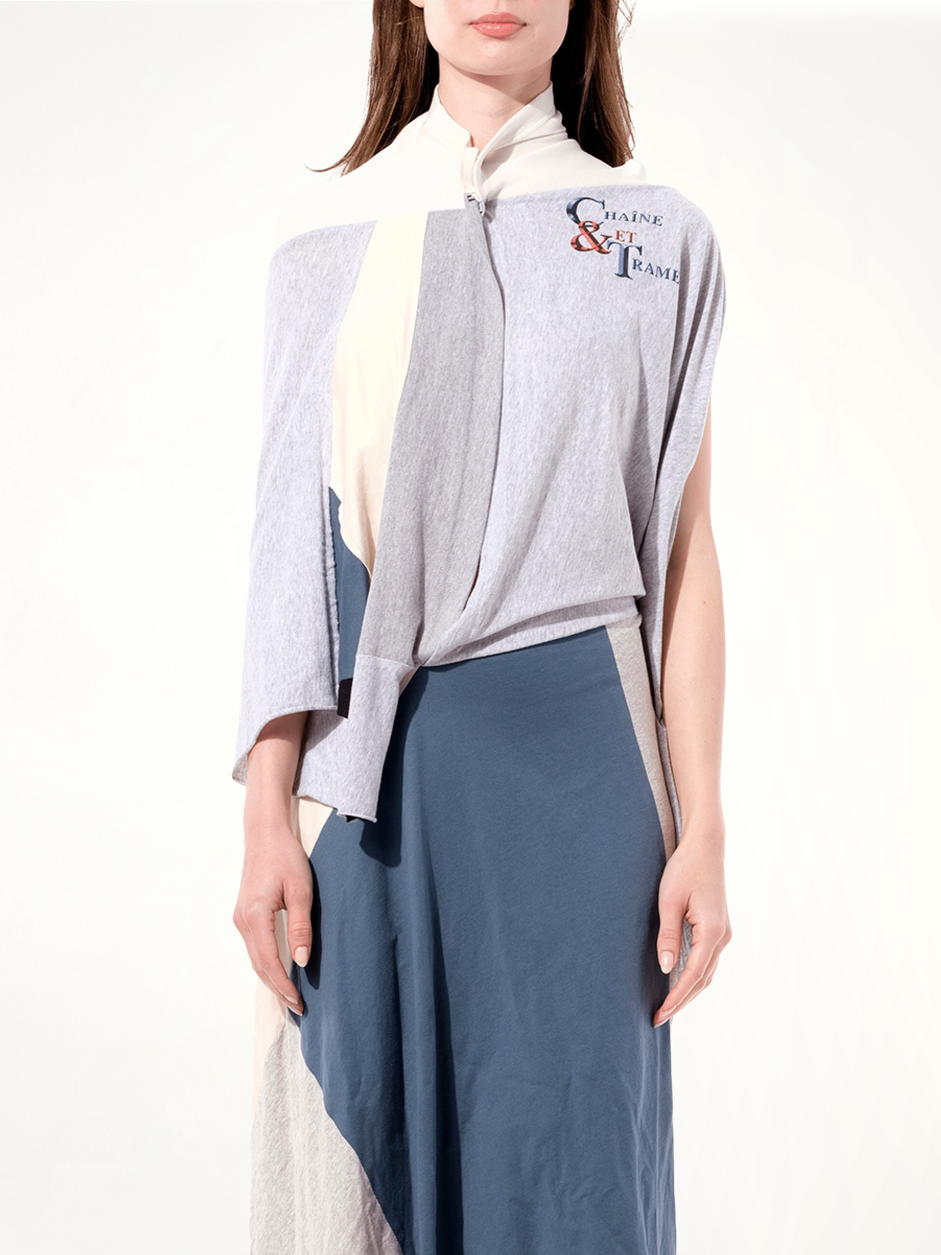 Image of Dresses. Productname: BALENCIAGA Asym Dress in WHITE colour by brand - BALENCIAGA