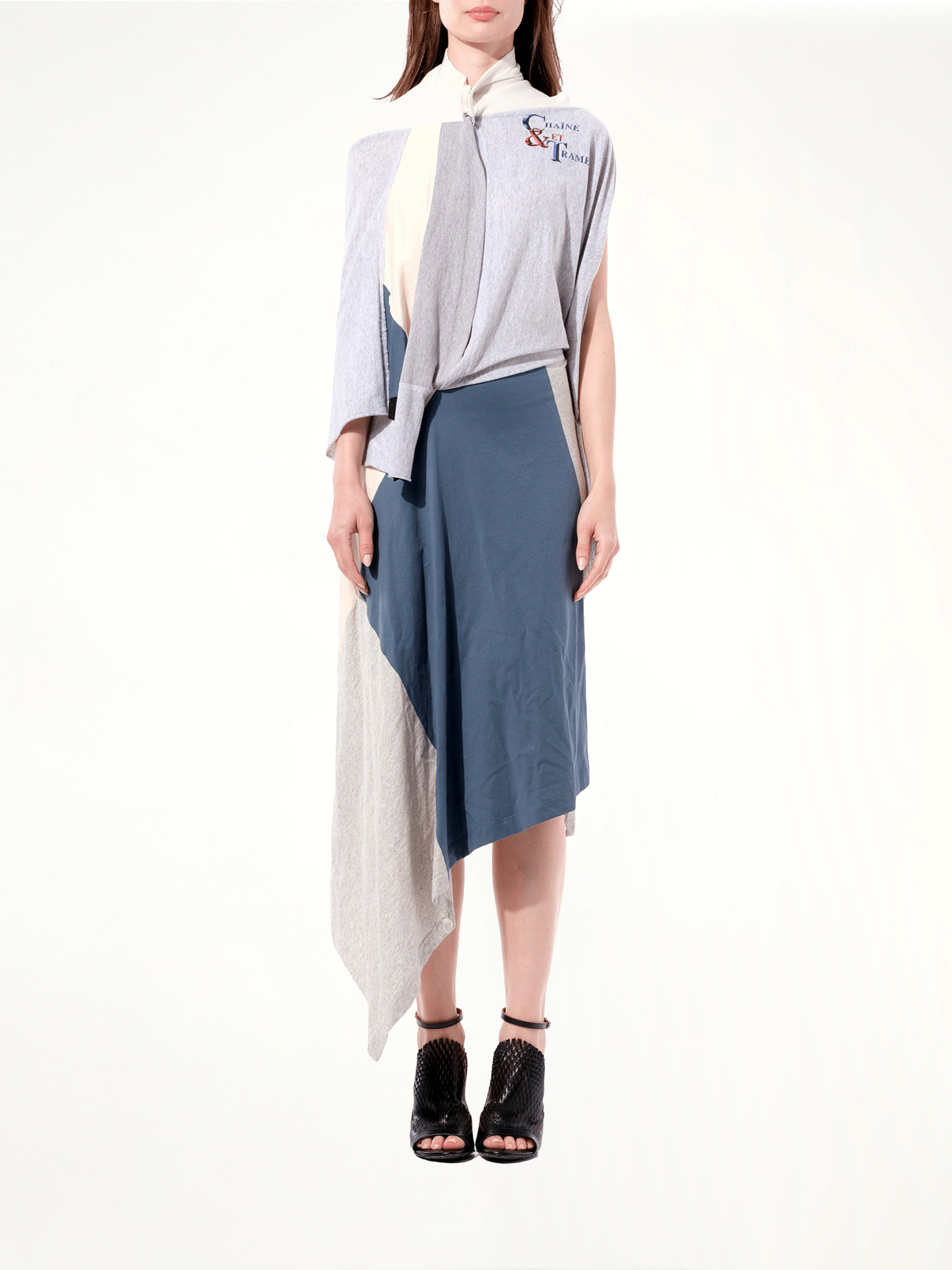 BALENCIAGA Asymmetric Dress (White)