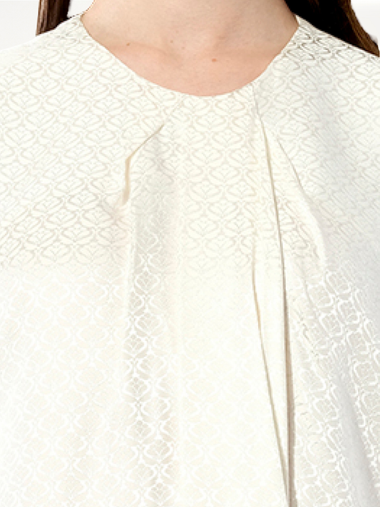 BALENCIAGA Mix Satin Top (White)