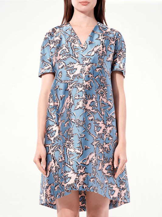 Image of Dresses. Productname: BALENCIAGA Satin Silk Dress in MULTICOLOR colour by brand - BALENCIAGA