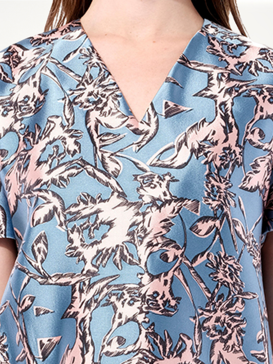 BALENCIAGA Satin Silk Dress (Multicolor)