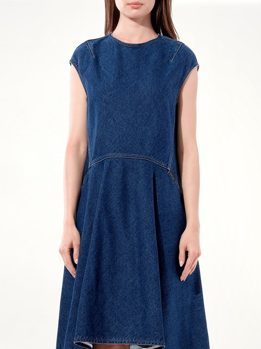 Image of Dresses. Productname: BALENCIAGA Denim Dress in BLUE colour by brand - BALENCIAGA