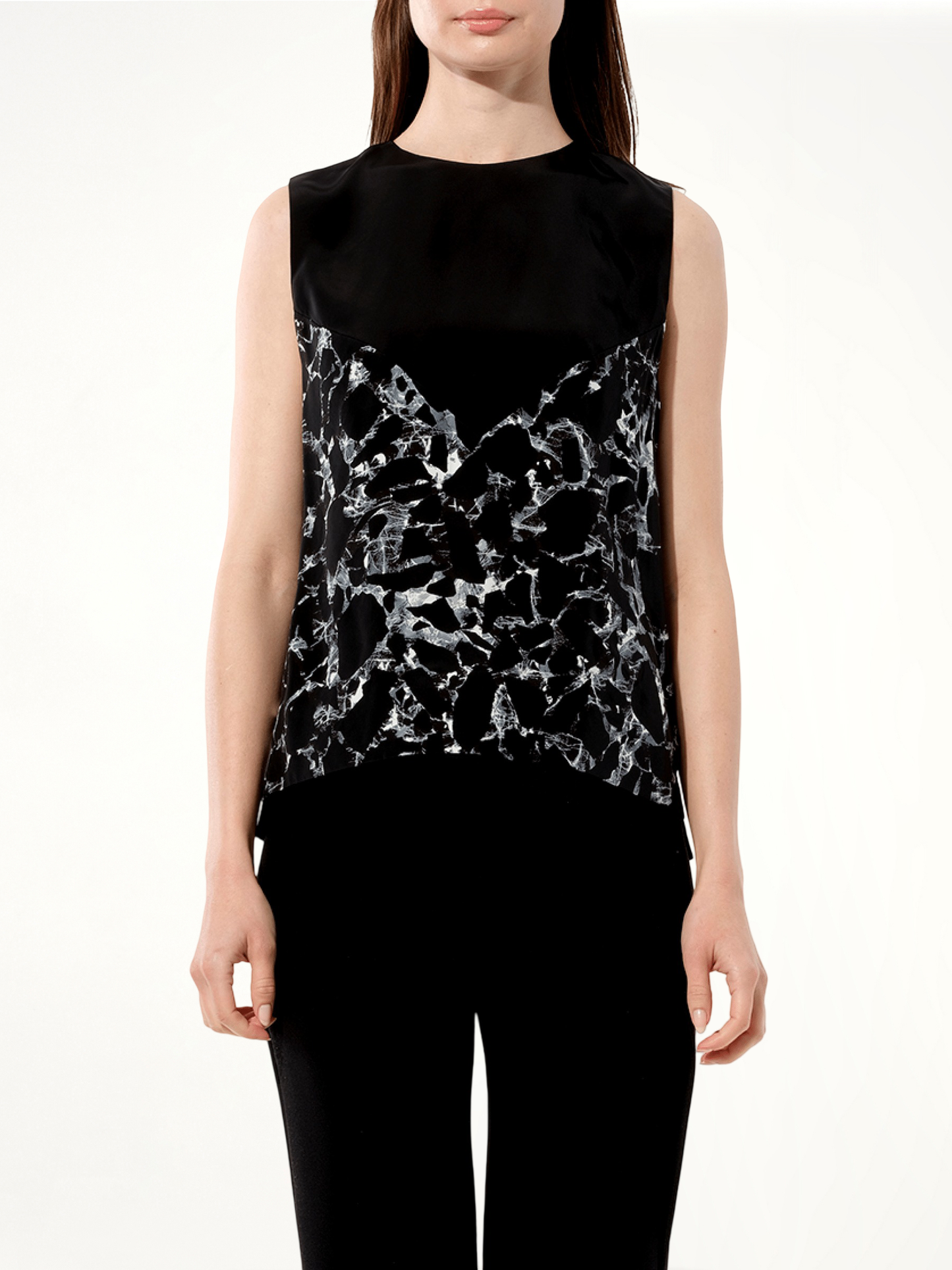 Image of a model wearing Tops. Product name - Top in Black colour by brand - BALENCIAGA