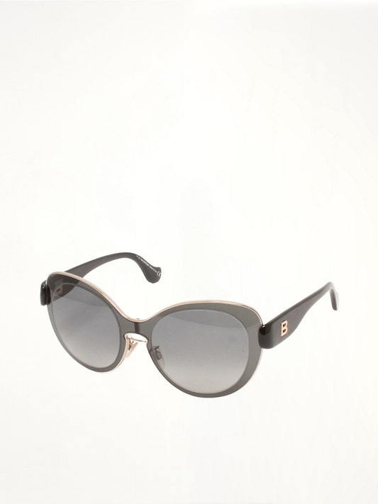 Image of Sunglasses. Product name - Balenciaga Sunglasses Ba201B in Black colour by brand - BALENCIAGA