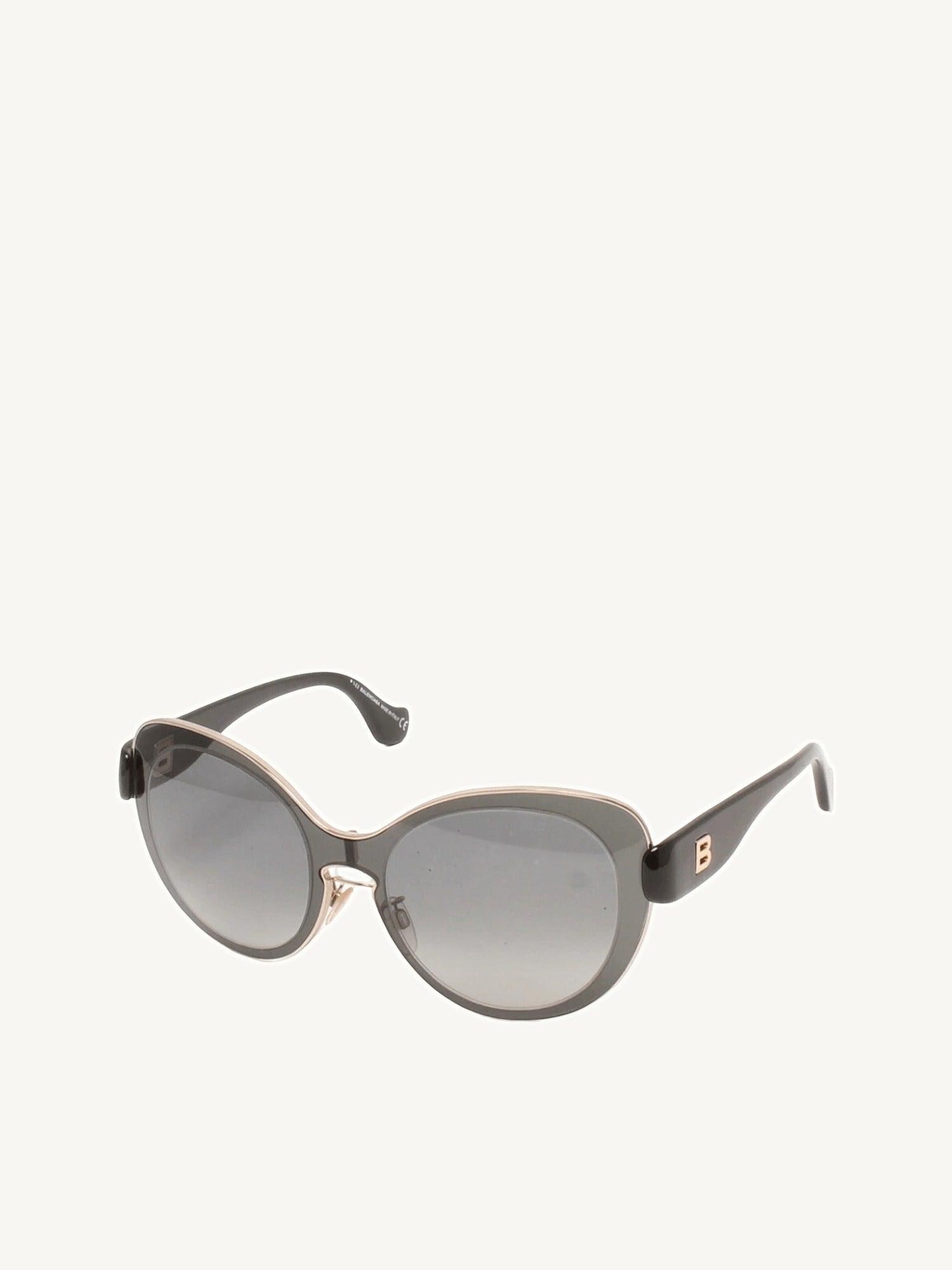 Image of Sunglasses. Product name - Balenciaga Sunglasses Ba201B in Black colour by brand - BALENCIAGA