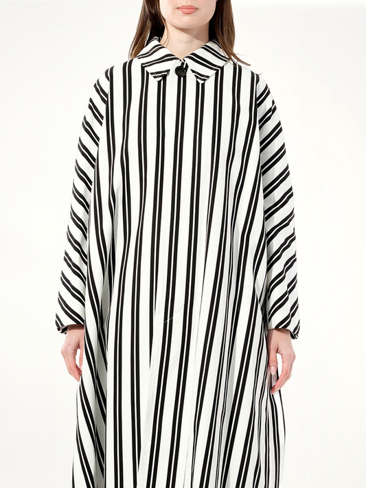 Image of a model wearing Outerwear. Productname: BALENCIAGA Chilien Coat in BLACK colour by brand - BALENCIAGA