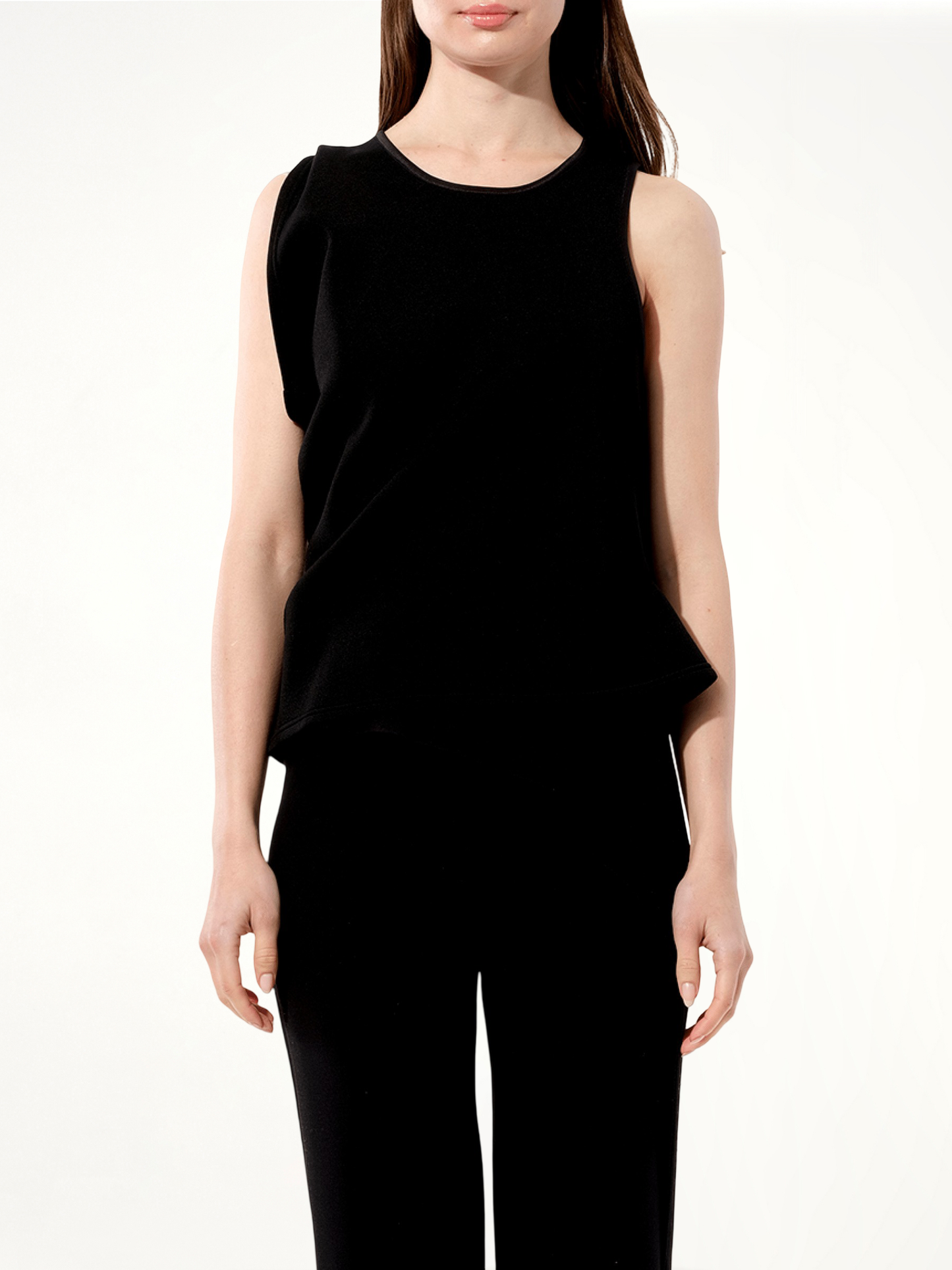Image of a model wearing Tops. Product name - Top in Black colour by brand - BALENCIAGA