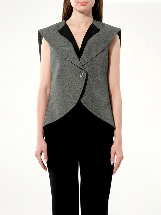 Image of a model wearing Tops. Productname: BALENCIAGA Top in GREY colour by brand - BALENCIAGA