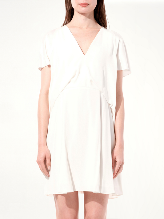 Image of Dresses. Productname: BALENCIAGA Breezy Romantic Short Sleeve Dress in WHITE colour by brand - BALENCIAGA