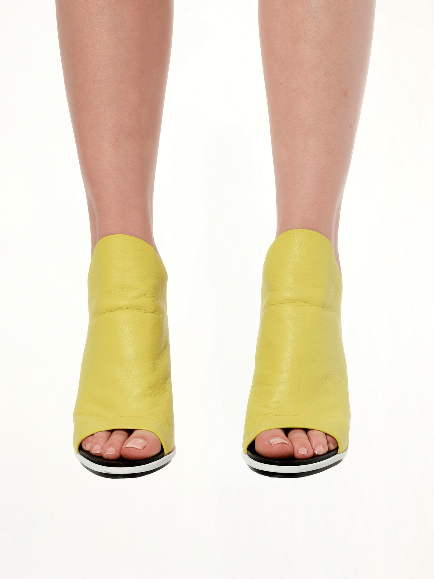 BALENCIAGA Pelle Papier Heels (Yellow)