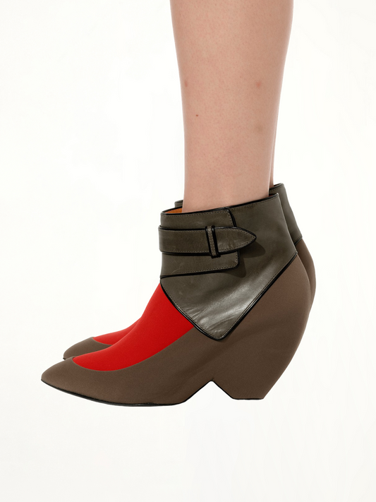 Image of Boots. Productname: BALENCIAGA Halfboot Leather in MULTICOLOR colour by brand - BALENCIAGA