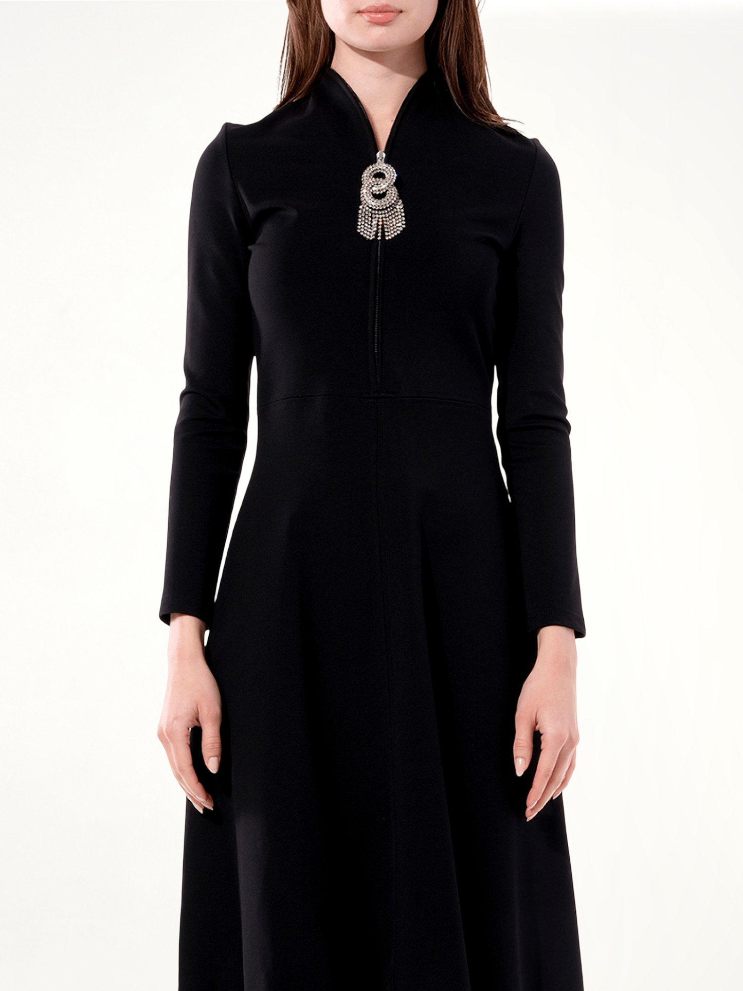 Image of Dresses. Productname: BALENCIAGA Bijou Skater Dress in BLACK colour by brand - BALENCIAGA