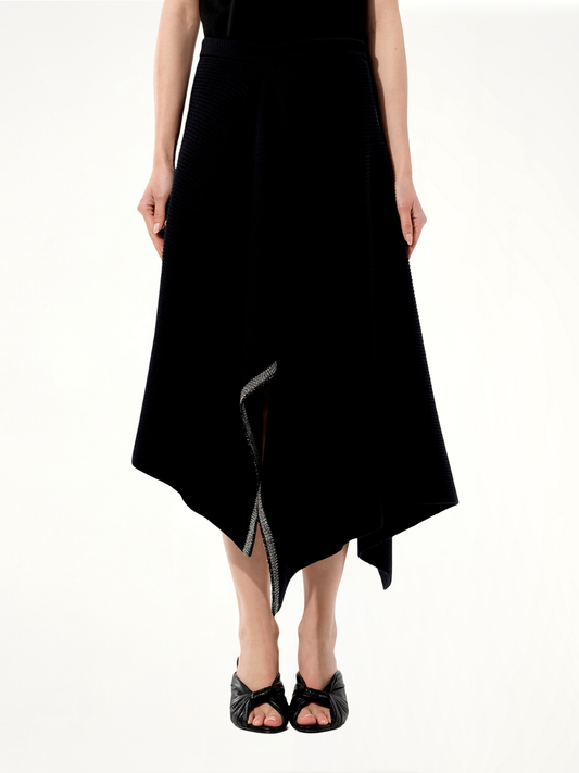 Image of a model wearing Skirts. Productname: BALENCIAGA Skirt in BLACK colour by brand - BALENCIAGA
