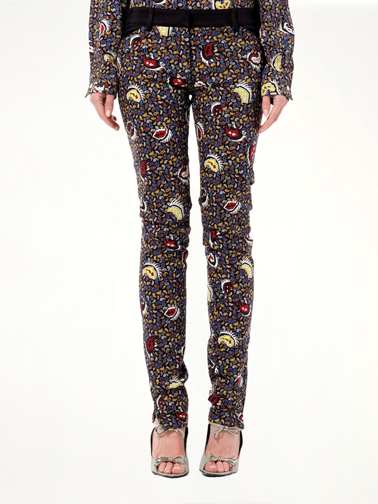 Image of a model wearing Pants. Productname: BALENCIAGA Casual Pants in MULTICOLOR colour by brand - BALENCIAGA