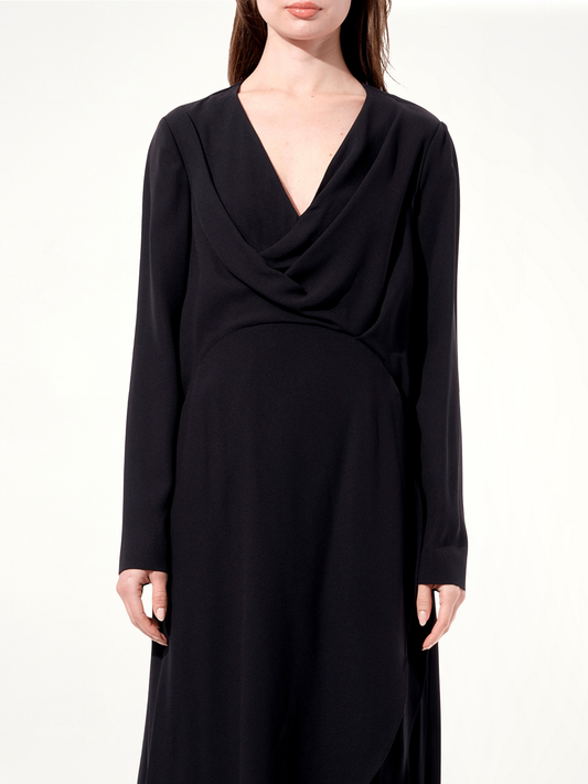 Image of Dresses. Productname: BALENCIAGA Breezy Long Sleeve Gown in BLACK colour by brand - BALENCIAGA