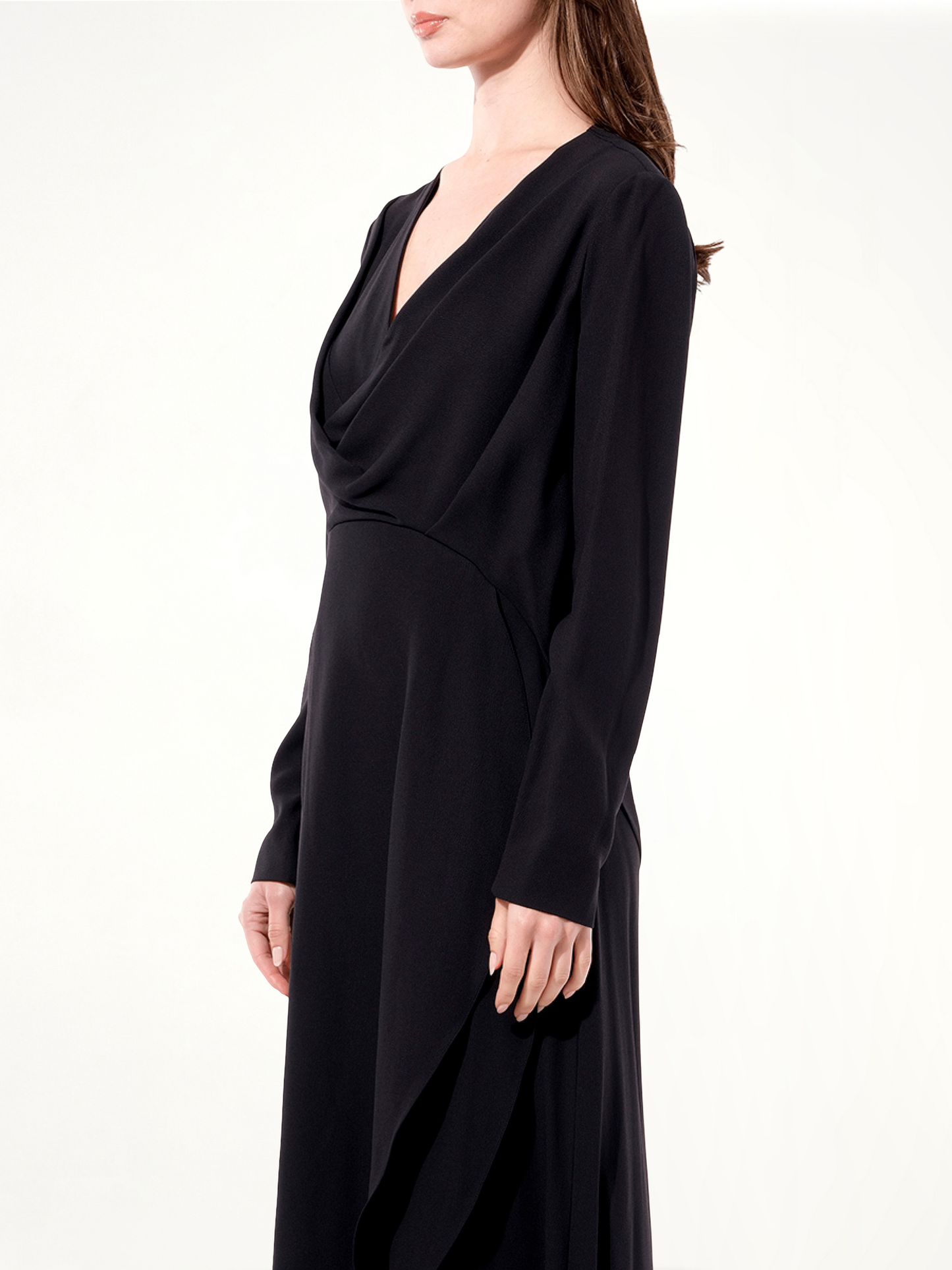 BALENCIAGA Breezy Long Sleeve Gown (Black)