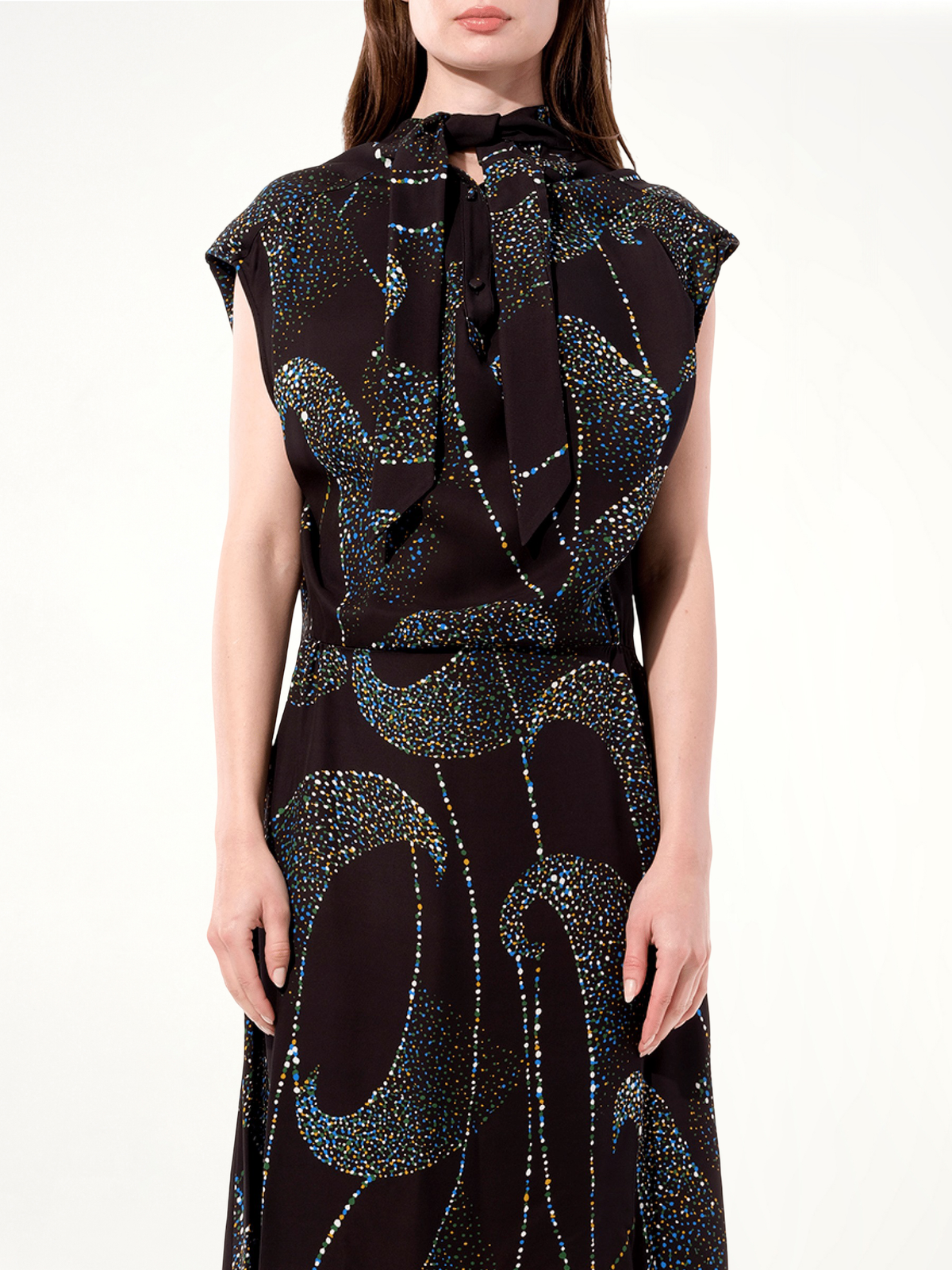 Image of Dresses. Product name - Crepe Dress in Black colour by brand - BALENCIAGA