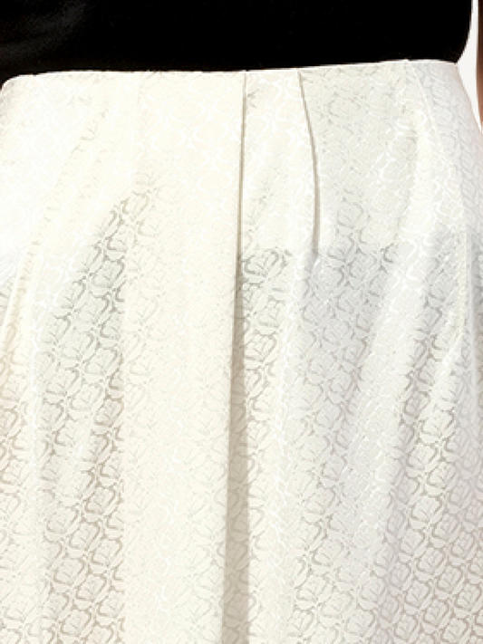 BALENCIAGA Mix Satin Skirt (White)