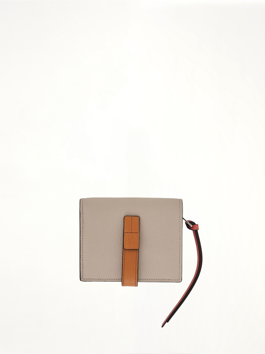 Image of Wallets & Money Clips. Product name - Compact Zip Wallet in Beige colour by brand - LOEWE