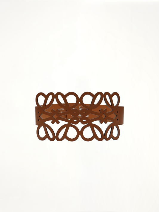 Image of Accessories. Productname: LOEWE Anagram Cut Out Belt in TAN colour by brand - LOEWE