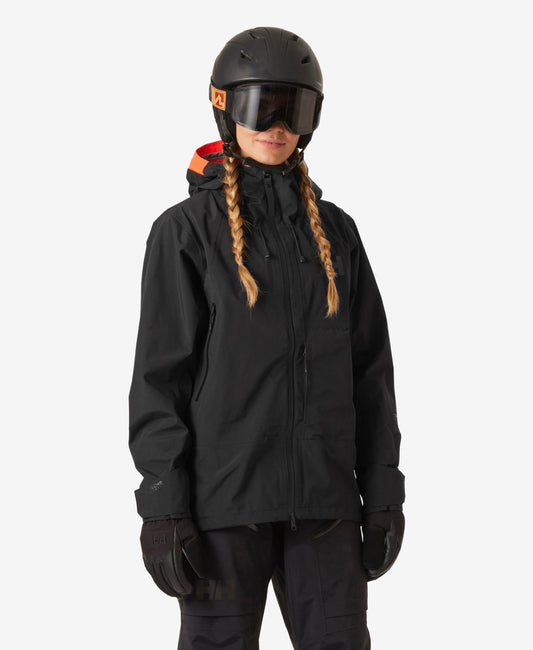 Image of Coats & Jackets. Product name - W SOGN SHELL JACKET, Black in Black colour by brand - Helly Hansen