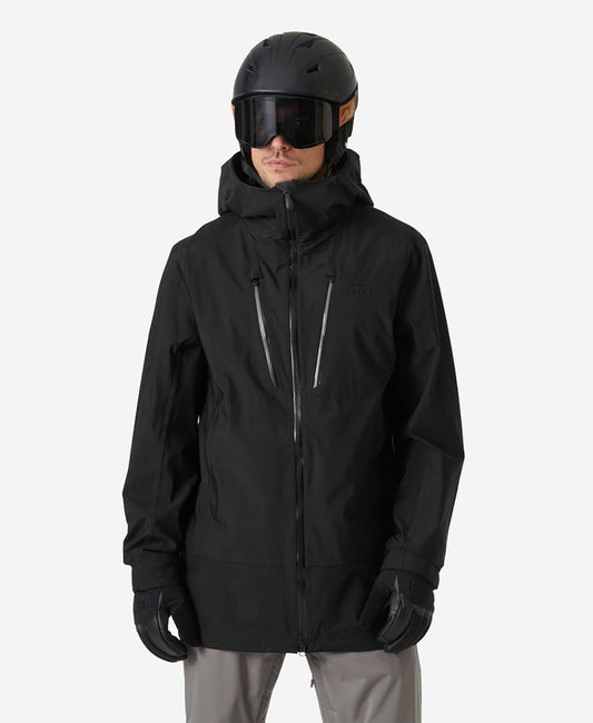 Image of Coats & Jackets. Product name - ALPHA 3L LONG SHELL, Black in Black colour by brand - Helly Hansen