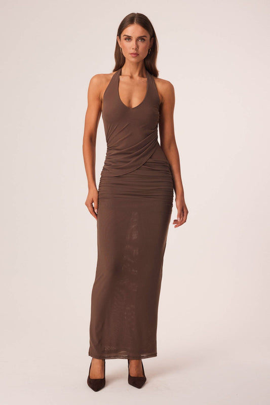 Image of Dresses. Productname: SNDYS ELAI MAXI DRESS in Mocha colour by brand - SNDYS