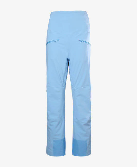 Image of a model wearing Pants. Product name - W ALPHELIA HI WAIST INS PANT, Bright Blue in Bright Blue colour by brand - Helly Hansen