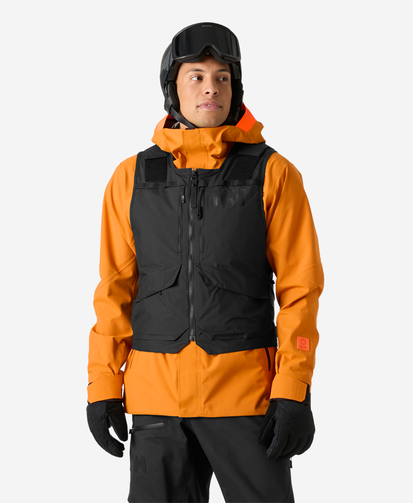 Image of Coats & Jackets. Product name - U PATROL HYBRID VESTPACK 7L, Black in Black colour by brand - Helly Hansen