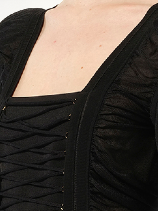 BALMAIN Maille Knit Const Dress (Black)