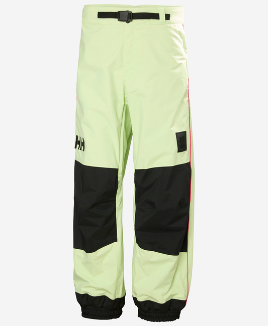Image of a model wearing Pants. Product name - ULLR D PANT 2.0, Washed Lime in Washed Lime colour by brand - Helly Hansen