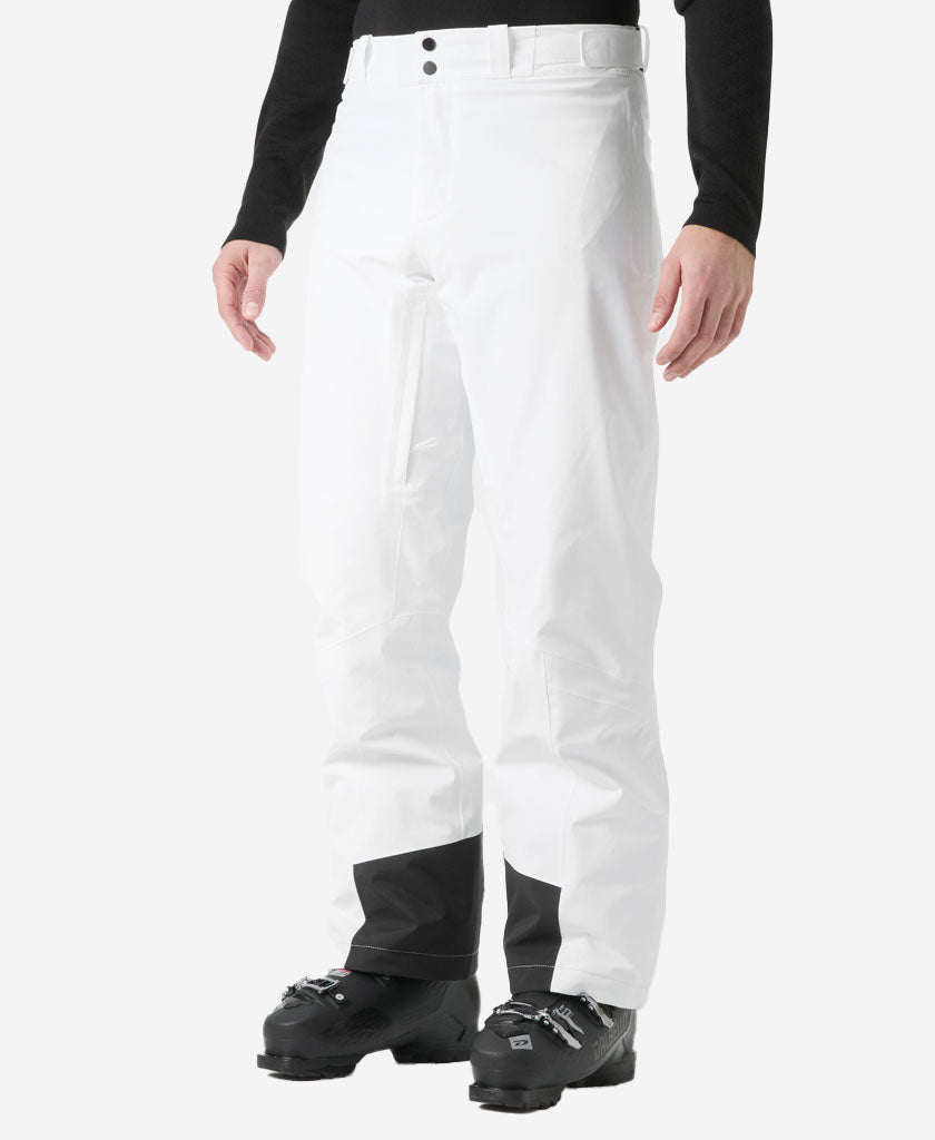 Image of a model wearing Pants. Product name - ALPHA INS PANT, White in White colour by brand - Helly Hansen
