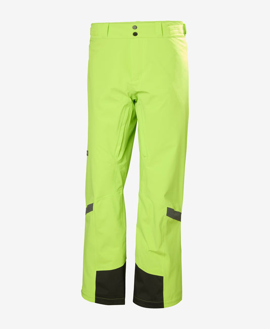Image of a model wearing Pants. Product name - ALPHA INS PANT, Luminous Green in Luminous Green colour by brand - Helly Hansen