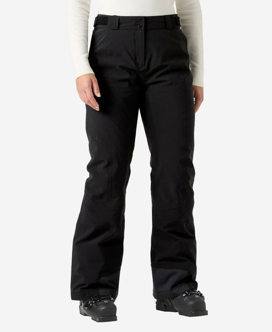 Image of a model wearing Pants. Product name - W ALPHELIA INS PANT, Black in Black colour by brand - Helly Hansen