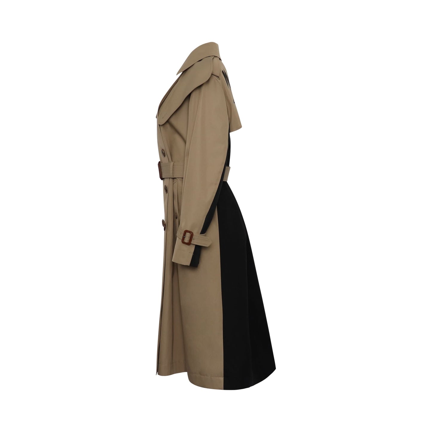 ALEXANDER MCQUEEN Graffiti Trench Coat (Beige)