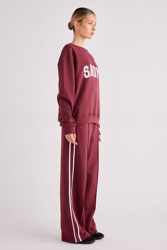 SNDYS FRIDAY CREW JUMPER (Cherry)