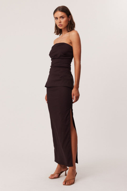 SNDYS MIMI MAXI SKIRT (Chocolate)