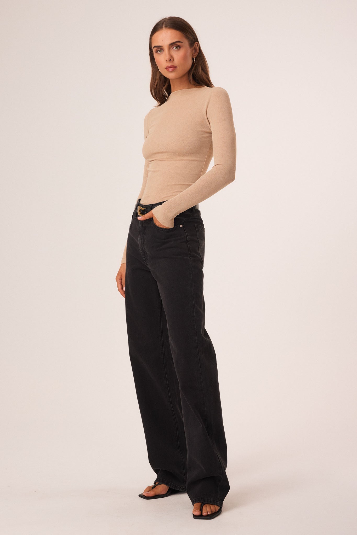 SNDYS KATYA LONG SLEEVE TOP (Tan)