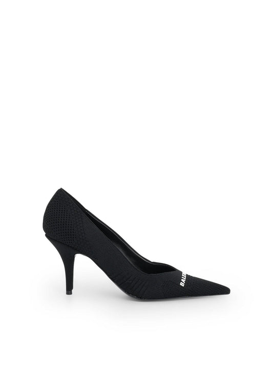 Image of Footwear. Productname: BALENCIAGA Logo Knife 2.0 80mm Pumps in BLACK colour by brand - BALENCIAGA