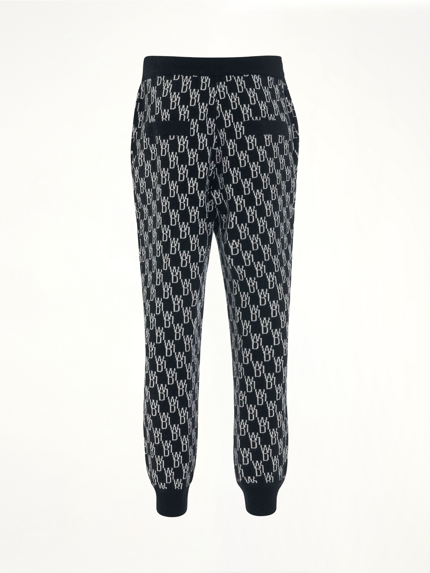 WE11DONE Monogram Knit Jacquard Trouser (Black)
