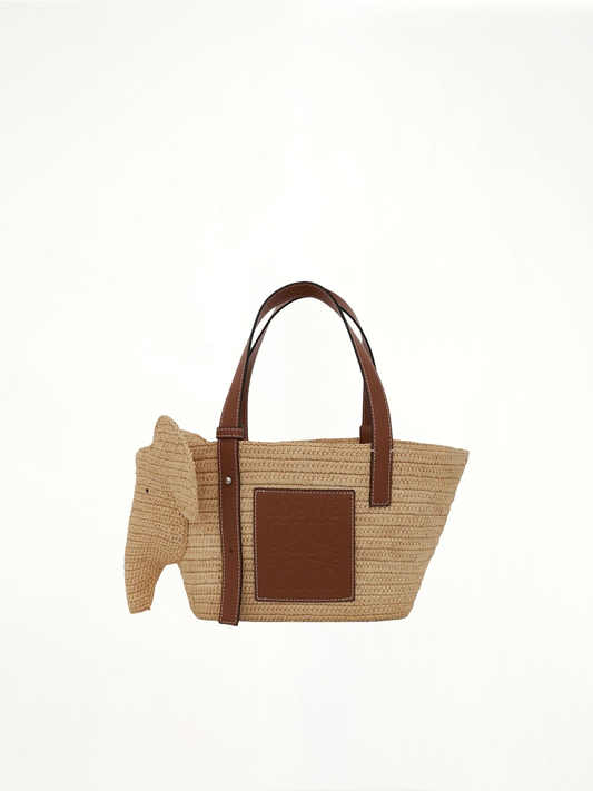 Image of Bags. Productname: LOEWE Small Elephant Basket Bag in Natural colour by brand - LOEWE