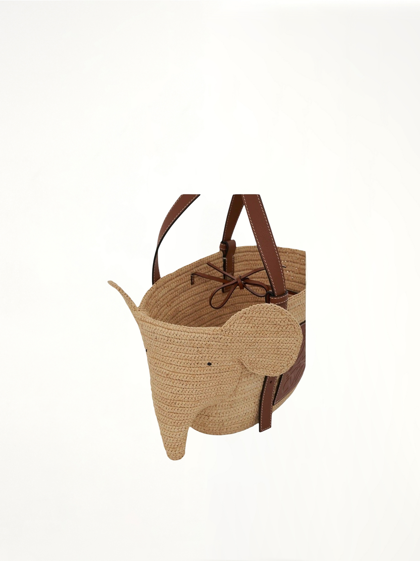 LOEWE Small Elephant Basket Bag (Natural)